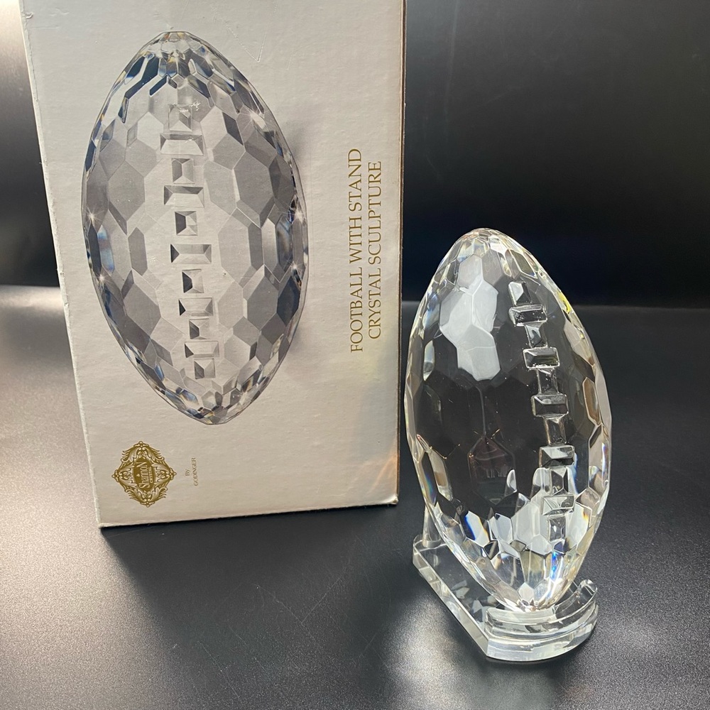 Shannon Crystal by Godinger Football and 
Stand